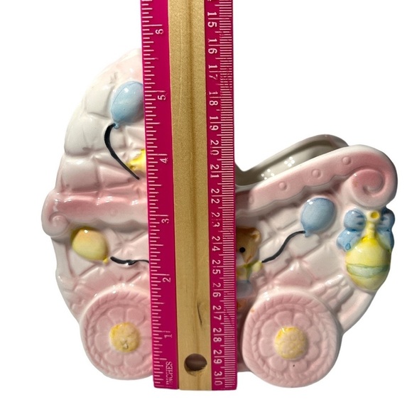 Vintage Rubens Originals 1990 Planter Japan‎ Ceramic Buggy Teddy Pottery 6210A - Picture 5 of 7